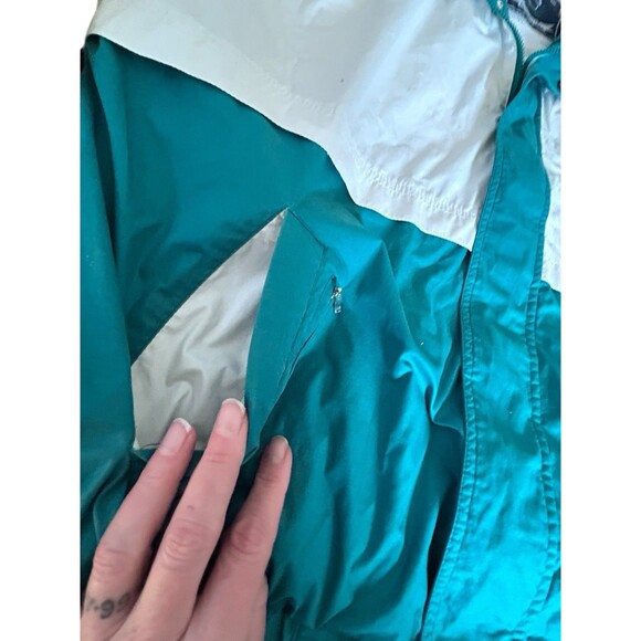 Vtg Members Only Mariner Jacket Full Zip Up Mens XL Teal & White 90s - Picture 5 of 14